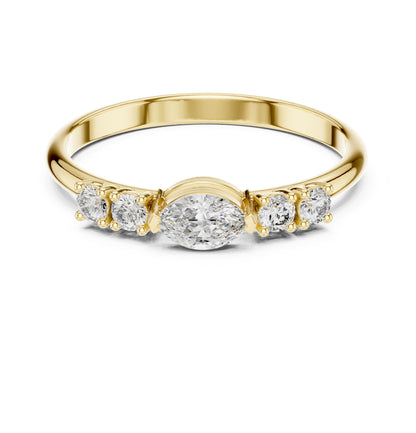 Marquise Accented Lab Grown Diamond Engagement Ring