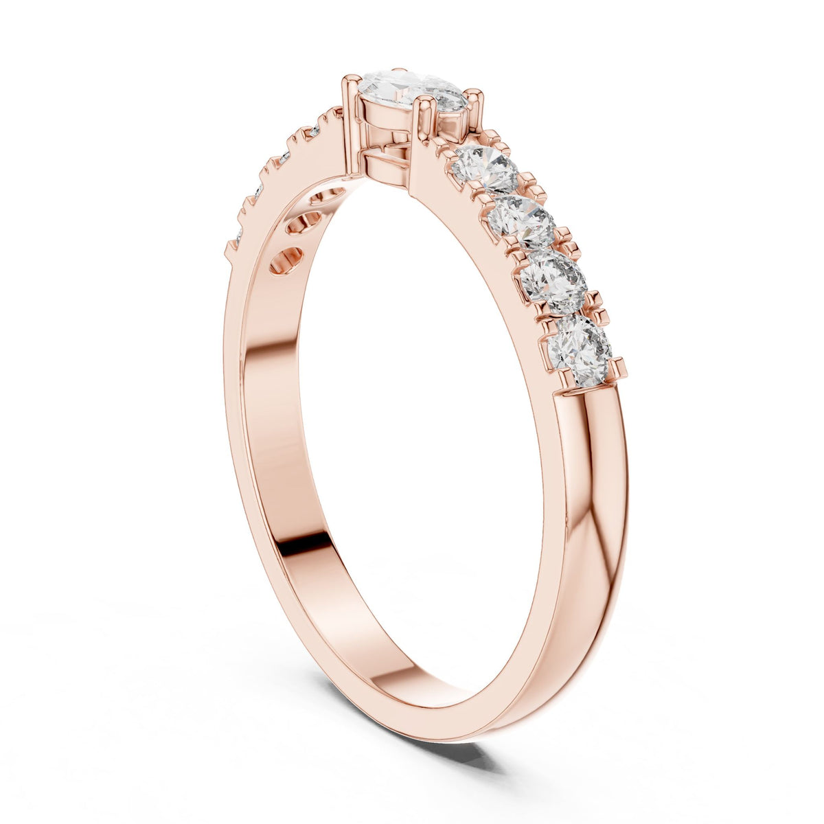 Marquise Accented Lab Grown Diamond Engagement Ring