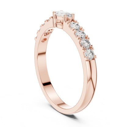 Marquise Accented Lab Grown Diamond Engagement Ring