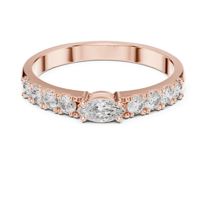 Marquise Accented Lab Grown Diamond Engagement Ring