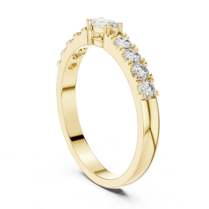 Marquise Accented Lab Grown Diamond Engagement Ring