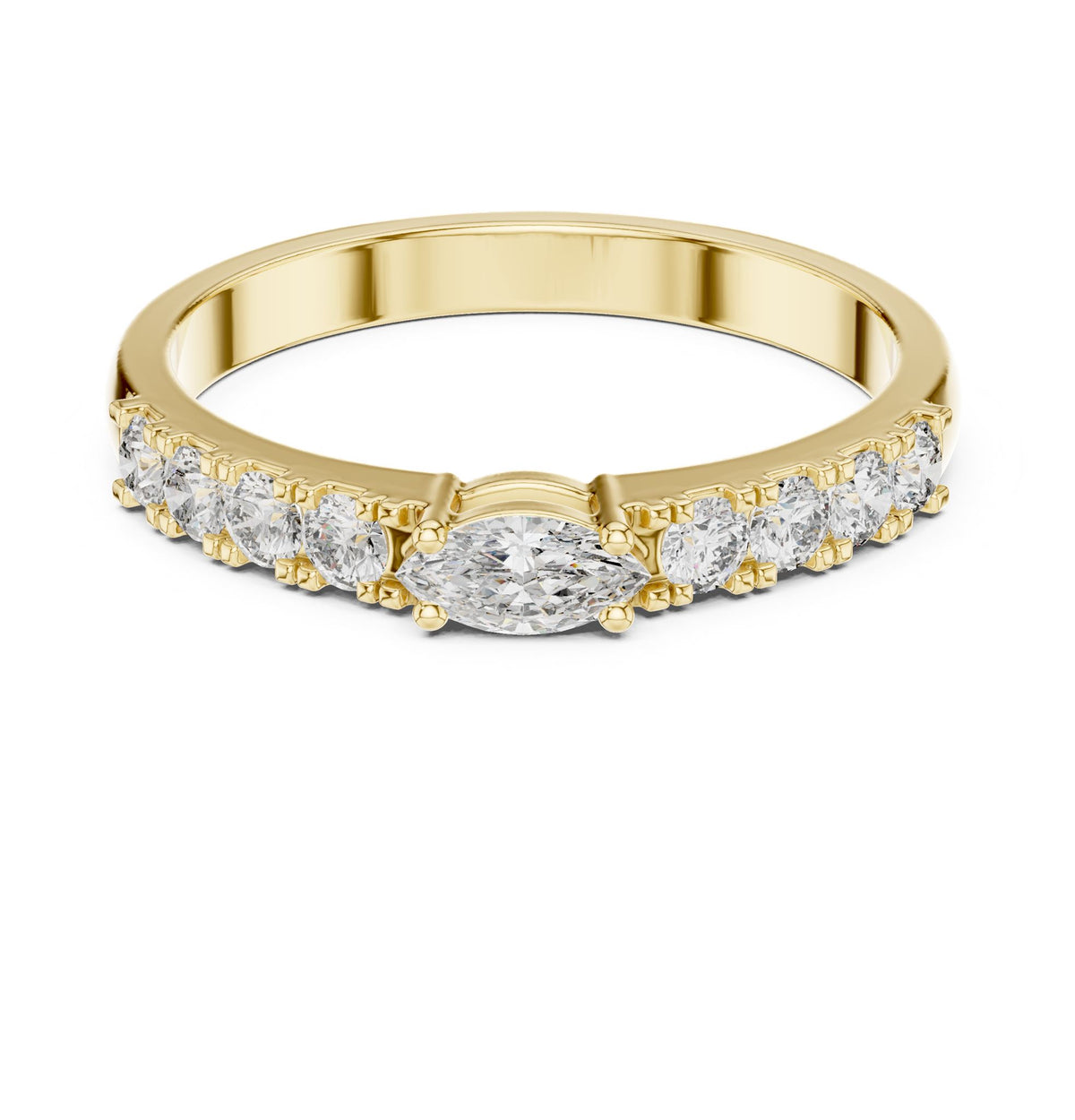 Marquise Accented Lab Grown Diamond Engagement Ring
