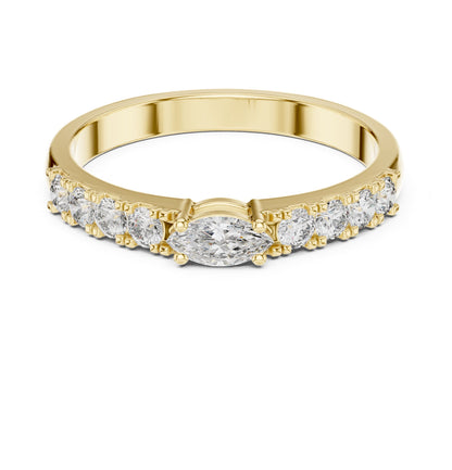 Marquise Accented Lab Grown Diamond Engagement Ring
