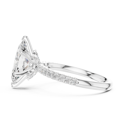 Marquise Accented Lab Grown Diamond Engagement Ring