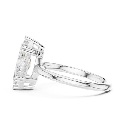 Marquise Accented Lab Grown Diamond Engagement Ring