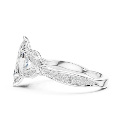 Marquise Accented Lab Grown Diamond Engagement Ring