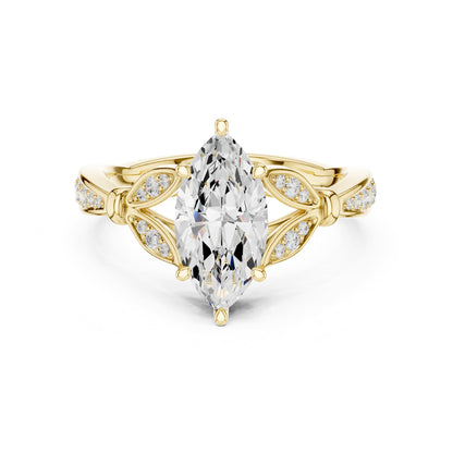 Marquise Accented Lab Grown Diamond Engagement Ring