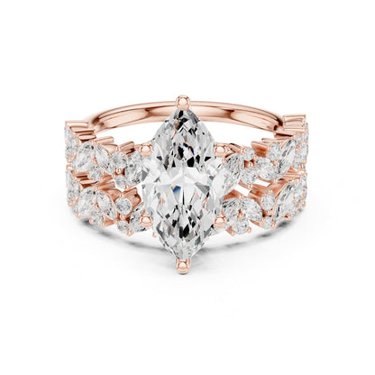Marquise Accented Lab Grown Diamond Engagement Ring