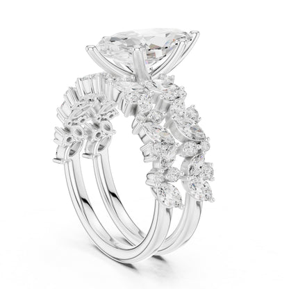 Marquise Accented Lab Grown Diamond Engagement Ring