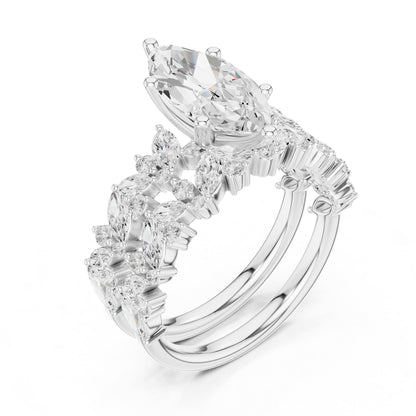 Marquise Accented Lab Grown Diamond Engagement Ring