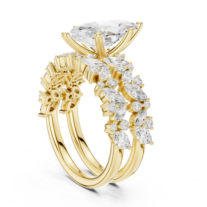 Marquise Accented Lab Grown Diamond Engagement Ring