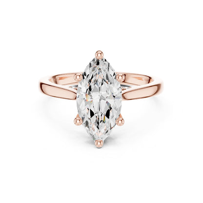 Marquise Accented Lab Grown Diamond Engagement Ring