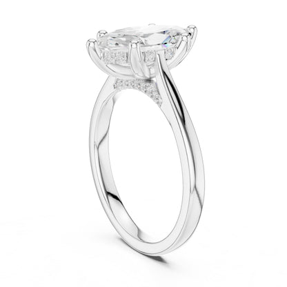 Marquise Accented Lab Grown Diamond Engagement Ring