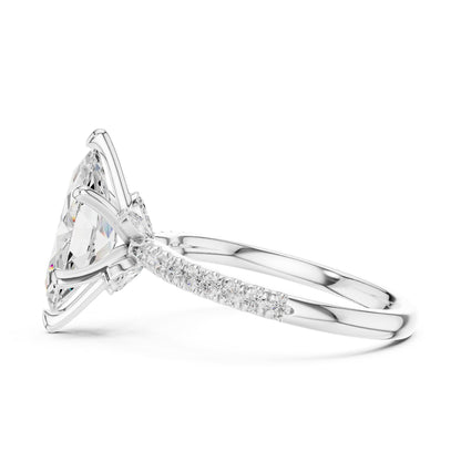 Marquise Accented Lab Grown Diamond Engagement Ring
