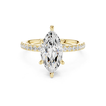Marquise Accented Lab Grown Diamond Engagement Ring