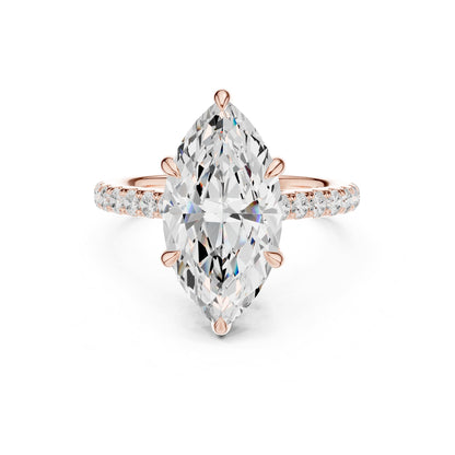 Marquise Accented Lab Grown Diamond Engagement Ring