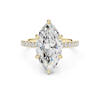 Marquise Accented Lab Grown Diamond Engagement Ring