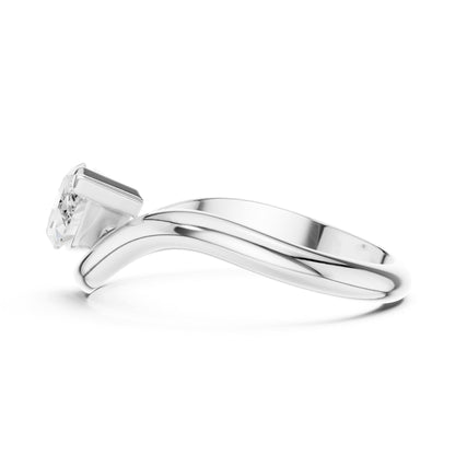 Marquise Bypass Lab Grown Diamond Engagement Ring