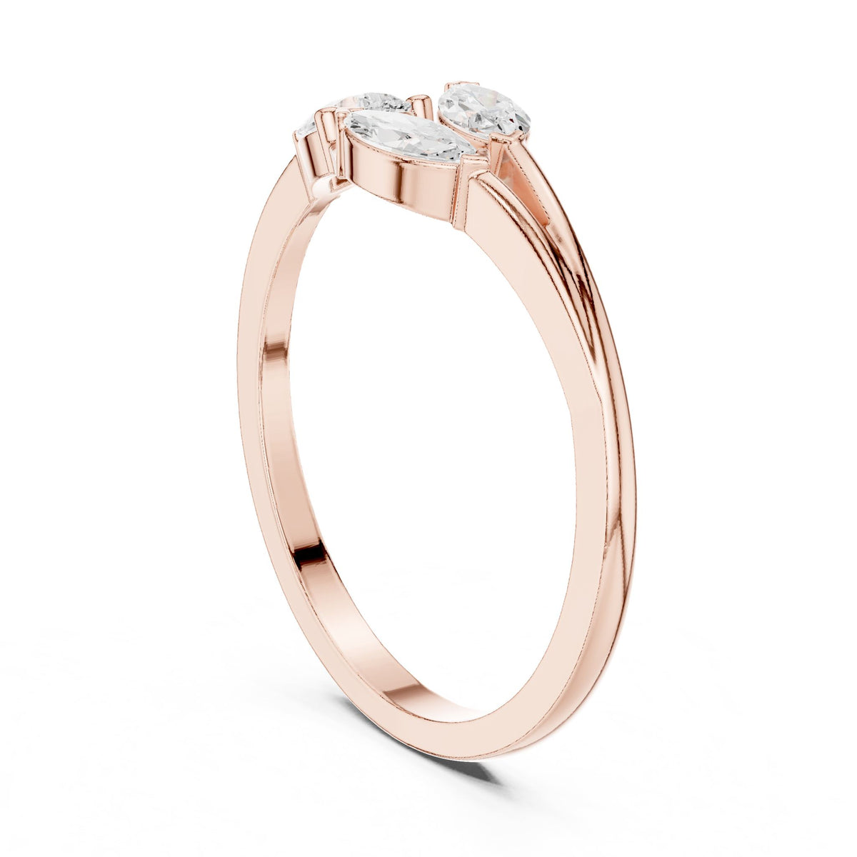 Marquise Cluster Lab Grown Diamond Engagement Ring