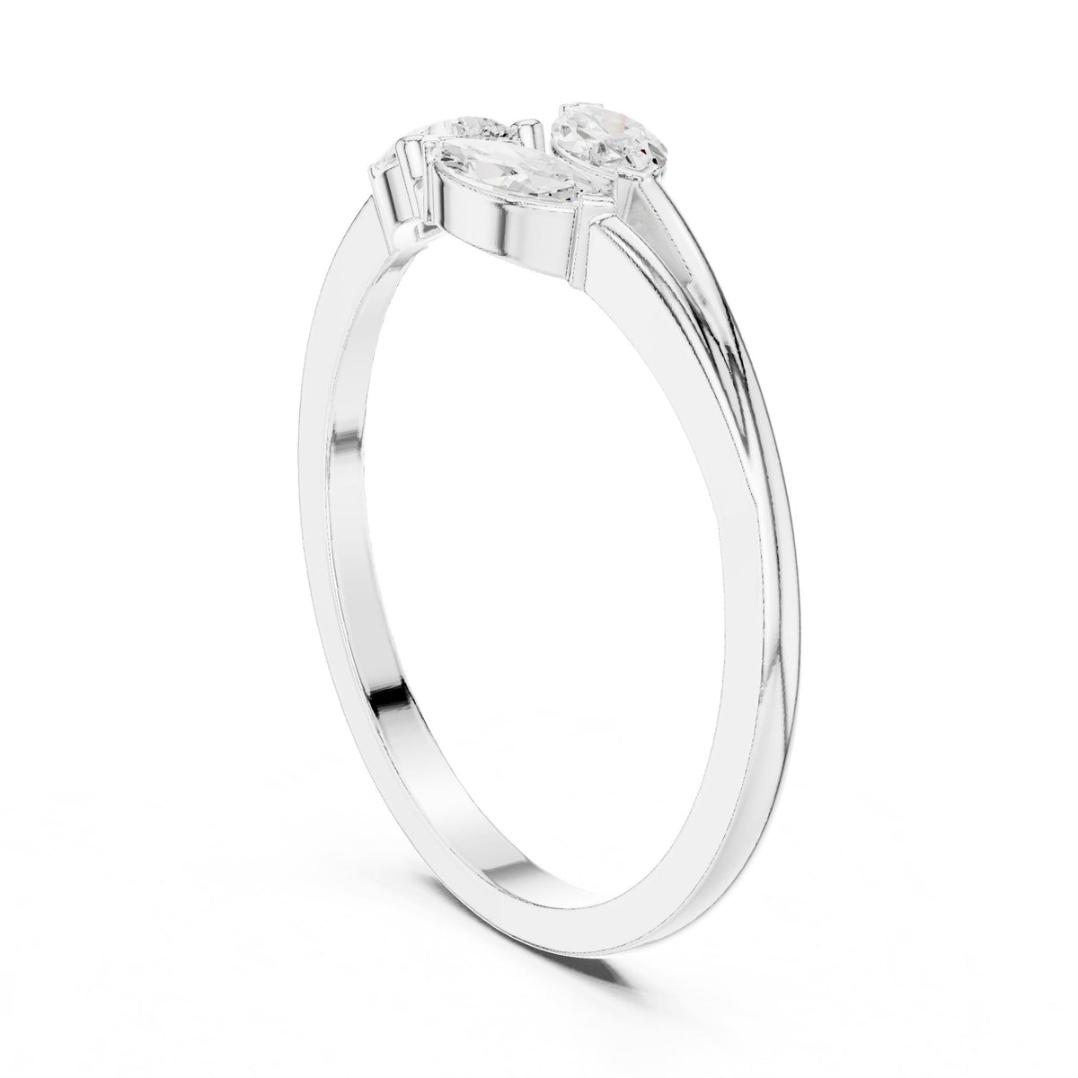 Marquise Cluster Lab Grown Diamond Engagement Ring