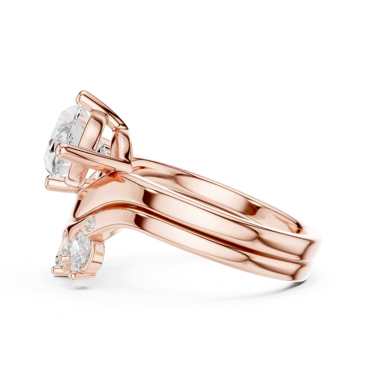 Marquise Cluster Lab Grown Diamond Engagement Ring