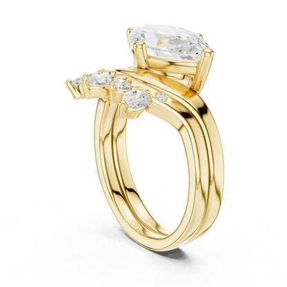 Marquise Cluster Lab Grown Diamond Engagement Ring