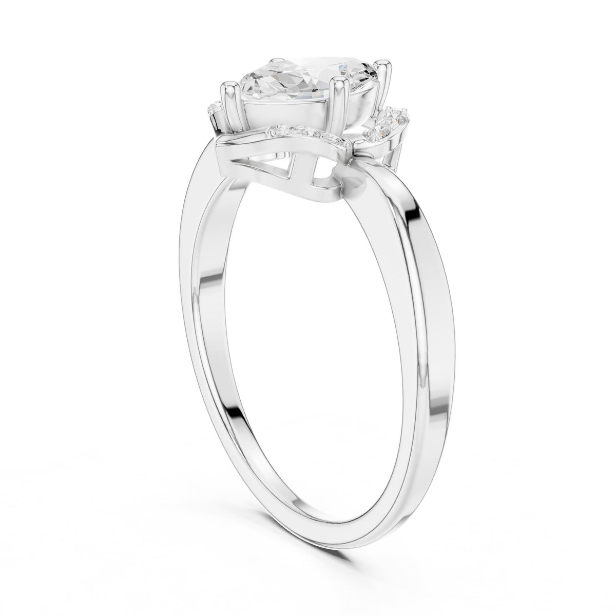 Marquise Cluster Lab Grown Diamond Engagement Ring