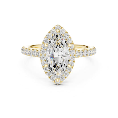 Marquise Halo Lab Grown Diamond Engagement Ring