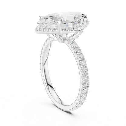 Marquise Halo Lab Grown Diamond Engagement Ring