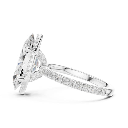 Marquise Halo Lab Grown Diamond Engagement Ring
