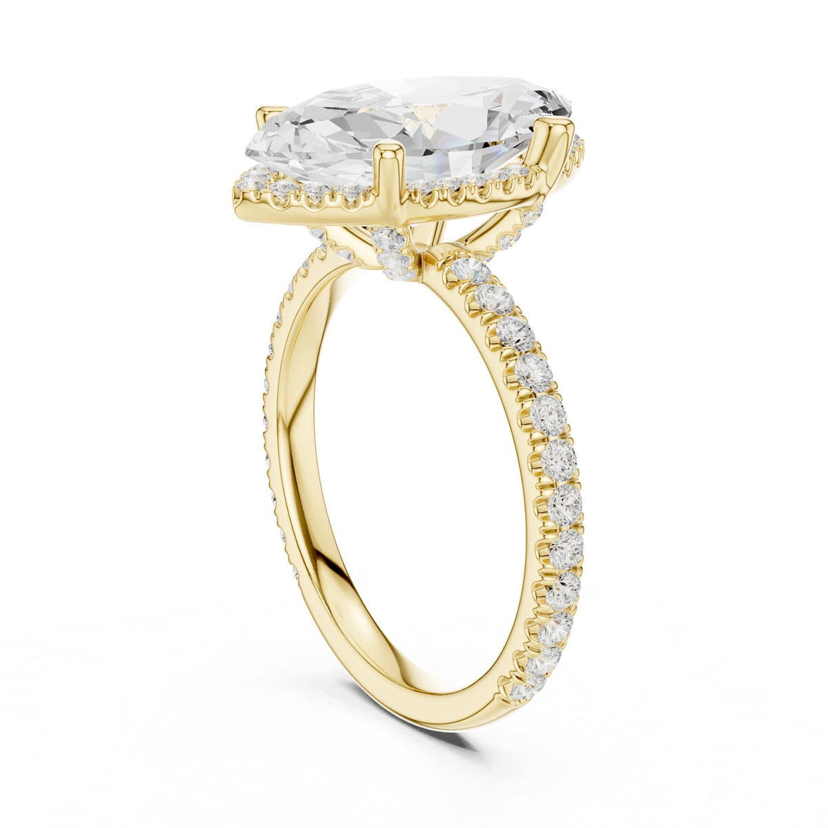 Marquise Halo Lab Grown Diamond Engagement Ring