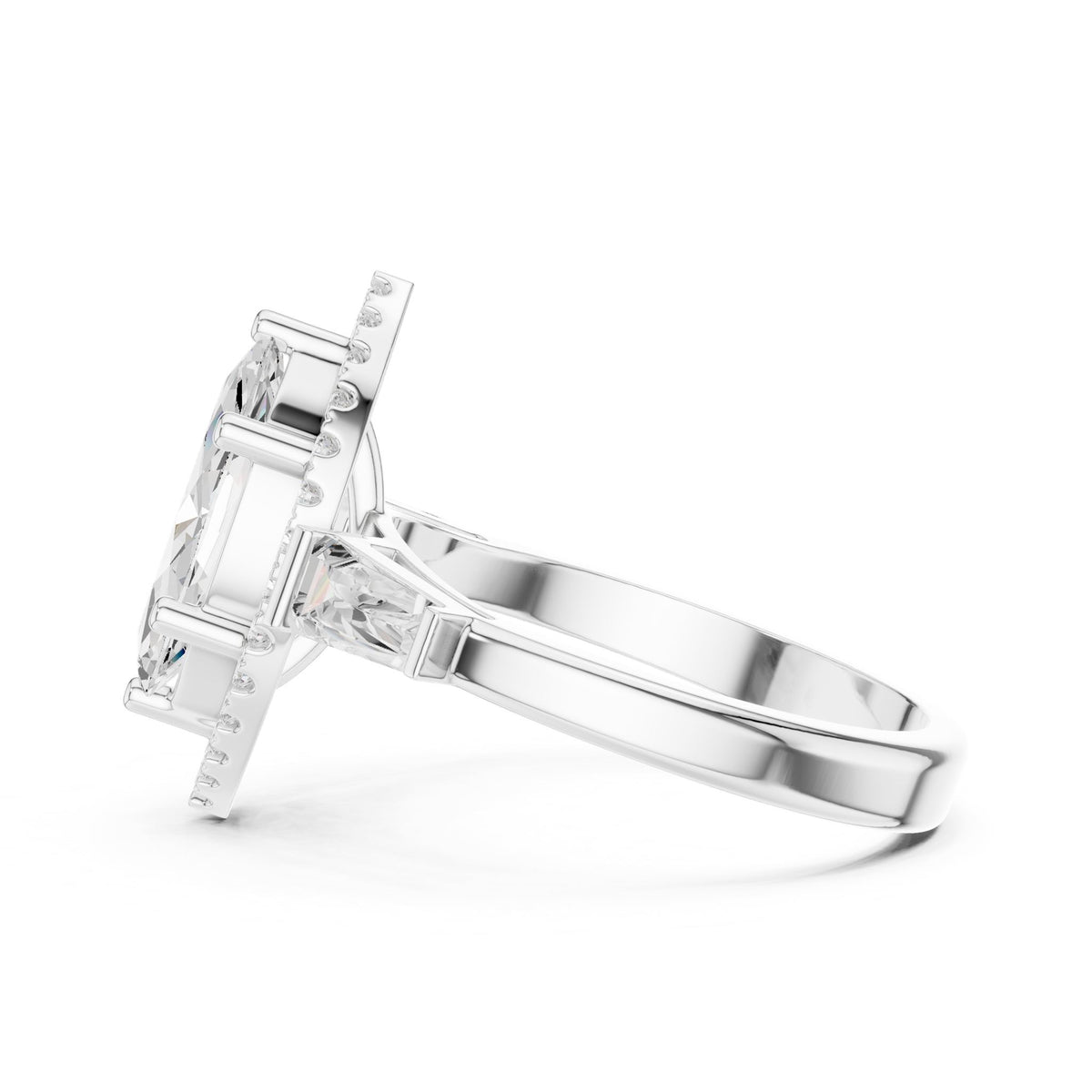 Marquise Halo Lab Grown Diamond Engagement Ring