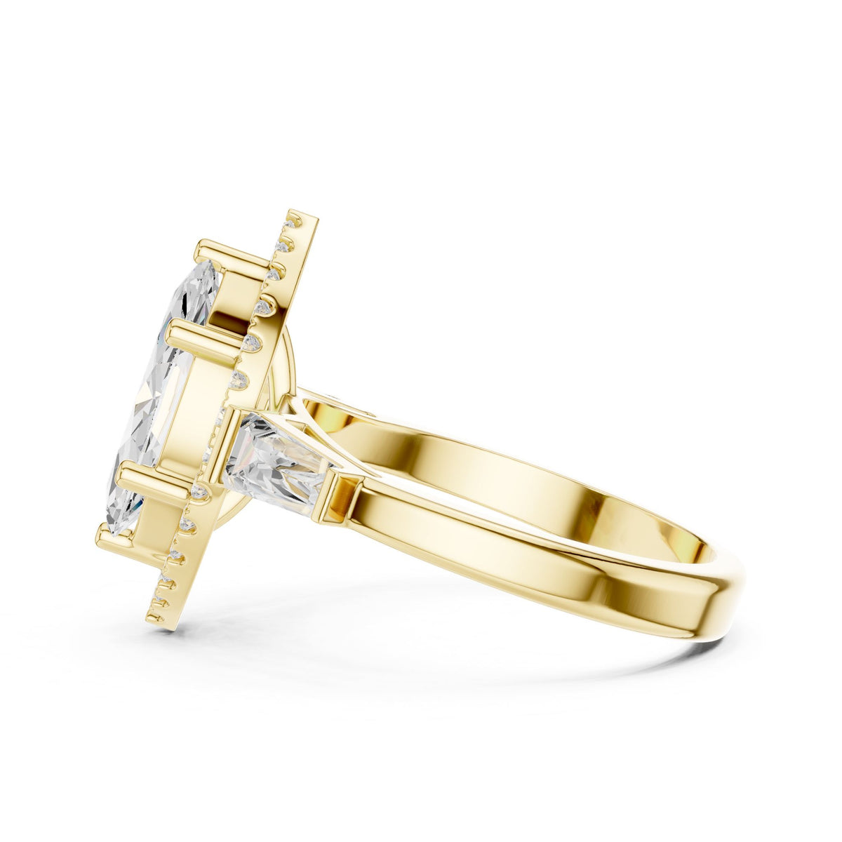 Marquise Halo Lab Grown Diamond Engagement Ring