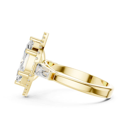 Marquise Halo Lab Grown Diamond Engagement Ring