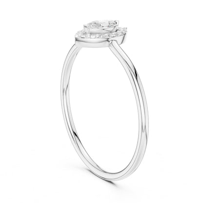 Marquise Halo Lab Grown Diamond Engagement Ring