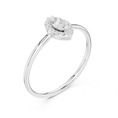 Marquise Halo Lab Grown Diamond Engagement Ring