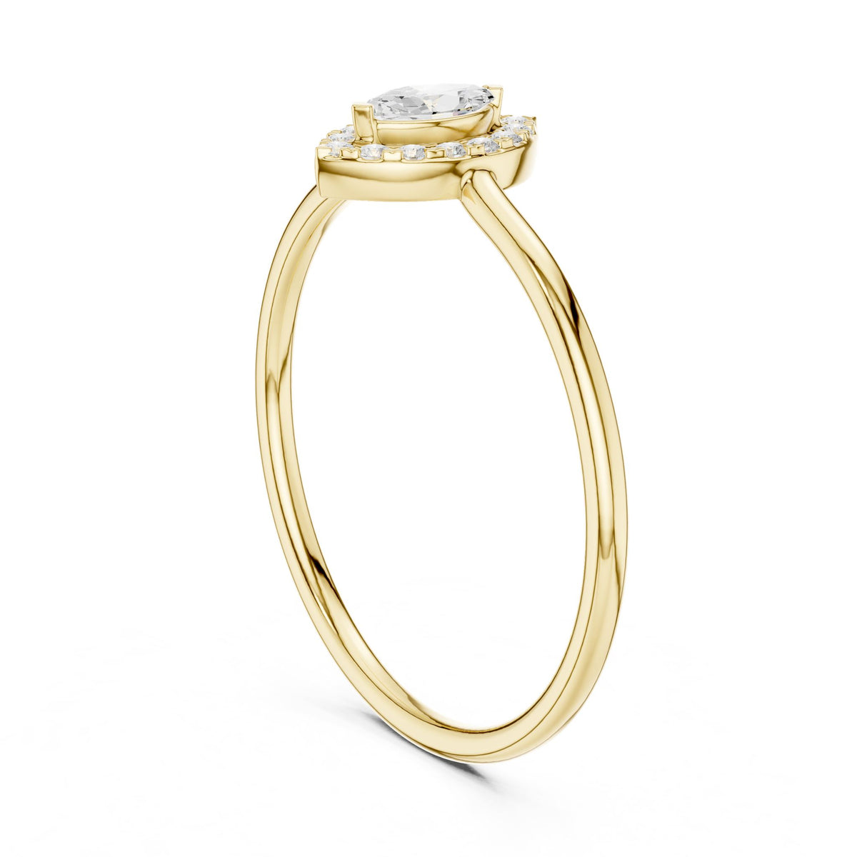 Marquise Halo Lab Grown Diamond Engagement Ring