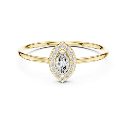 Marquise Halo Lab Grown Diamond Engagement Ring