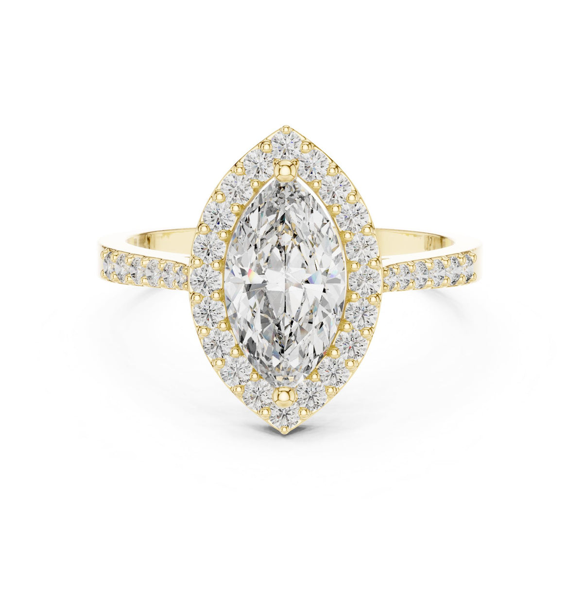 Marquise Halo Lab Grown Diamond Engagement Ring