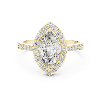 Marquise Halo Lab Grown Diamond Engagement Ring