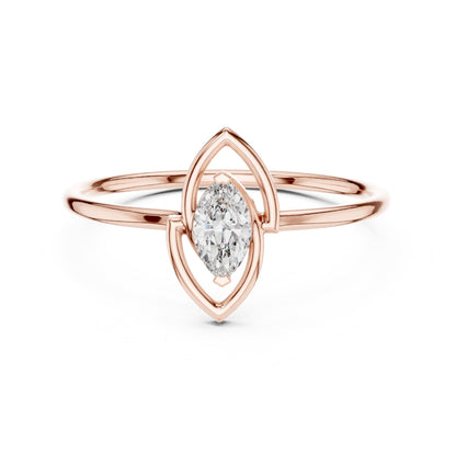 Marquise Halo Lab Grown Diamond Engagement Ring