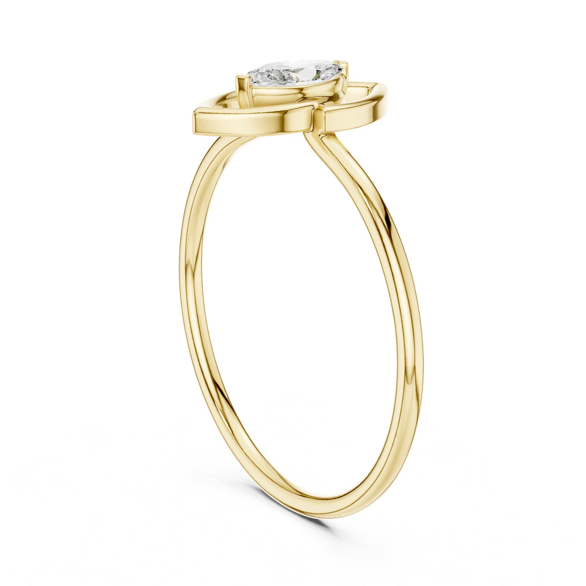Marquise Halo Lab Grown Diamond Engagement Ring