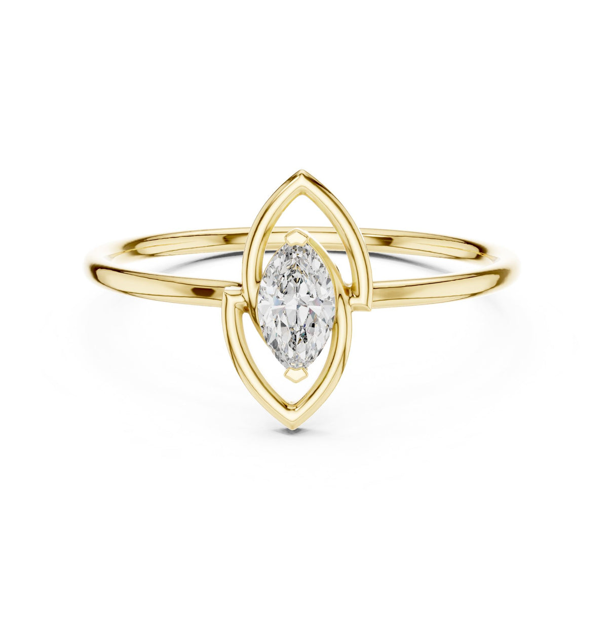 Marquise Halo Lab Grown Diamond Engagement Ring