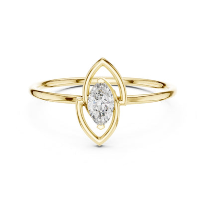 Marquise Halo Lab Grown Diamond Engagement Ring