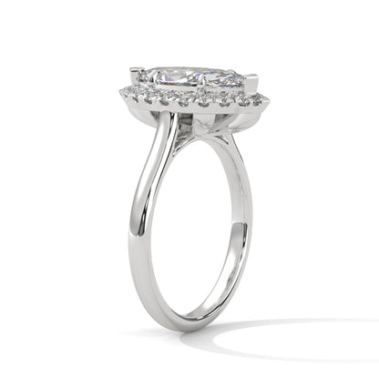 Marquise Halo Lab Grown Diamond Engagement Ring