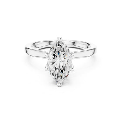 Marquise Hidden Halo Lab Grown Diamond Engagement Ring