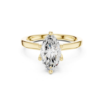 Marquise Hidden Halo Lab Grown Diamond Engagement Ring