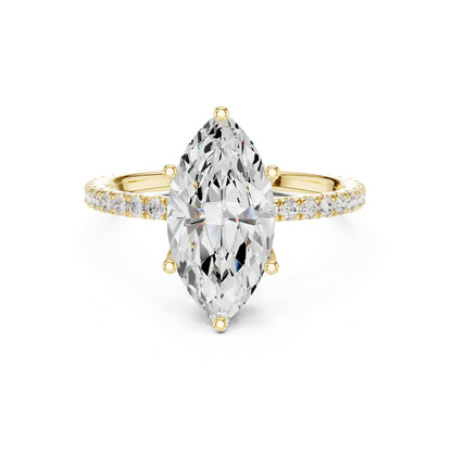 Marquise Pave Lab Grown Diamond Engagement Ring