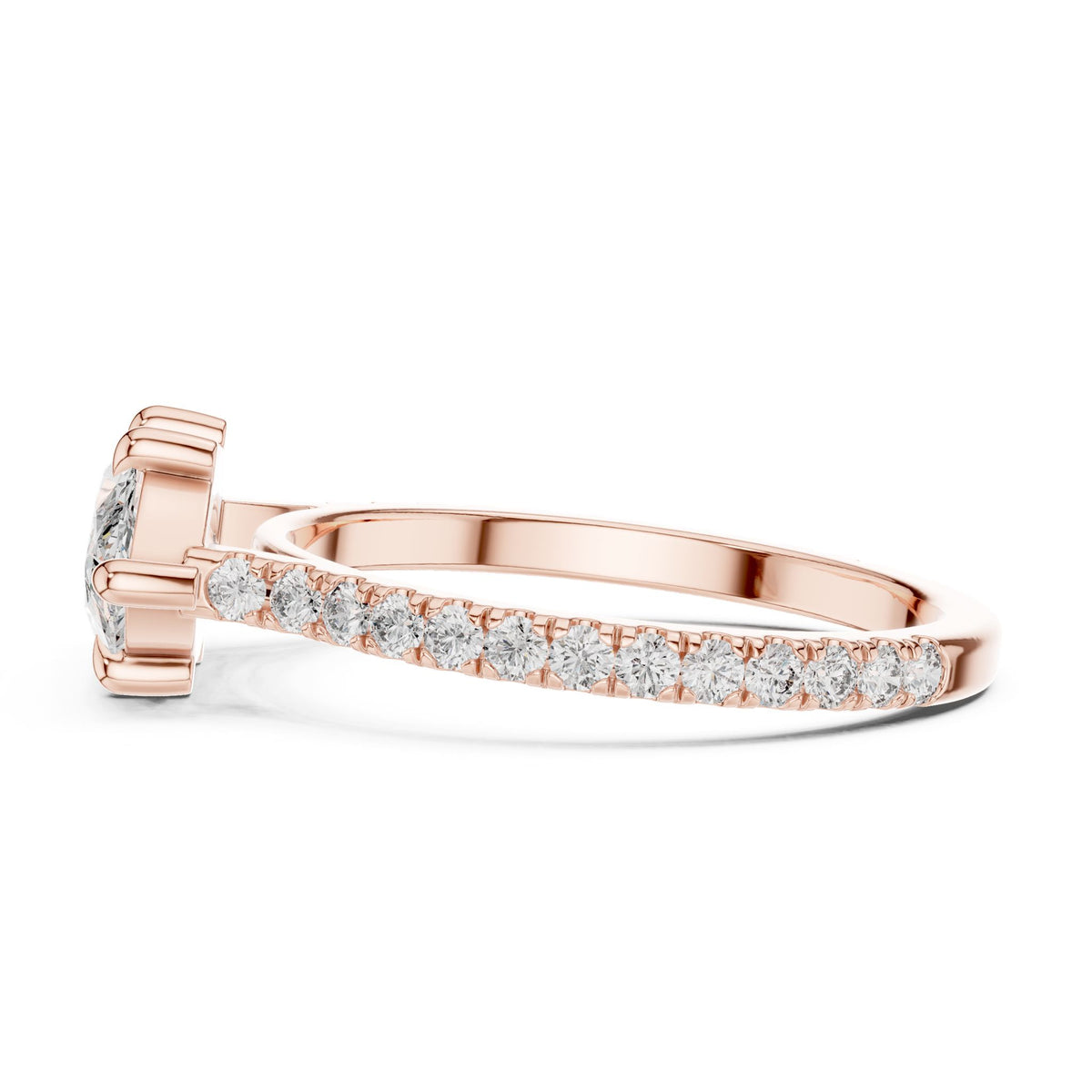 Marquise Pave Lab Grown Diamond Engagement Ring