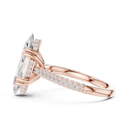 Marquise Pave Lab Grown Diamond Engagement Ring